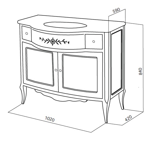 Тумба под раковину Am.Pm 5 O’Clock M25FSX1053SG
